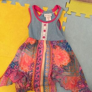 Colorful toddler paisley print dress. Size 3t